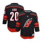 Sebastian Aho Carolina Hurricanes Youth Home Replica Player Jersey - Black/White