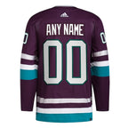 Anaheim Ducks adidas  Alternate 30th Anniversary Primegreen Authentic Custom Jersey - Purple