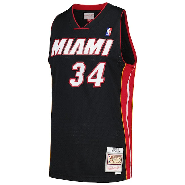 Ray Allen Miami Heat  2012/13 Hardwood Classics Swingman Jersey - Black