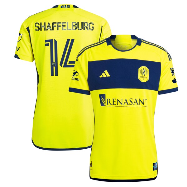 Jacob Shaffelburg Nashville SC adidas 2024 The 615 Kit Authentic Player Jersey - Yellow