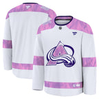 Colorado Avalanche  2024 Hockey Fights Cancer Practice Jersey - White
