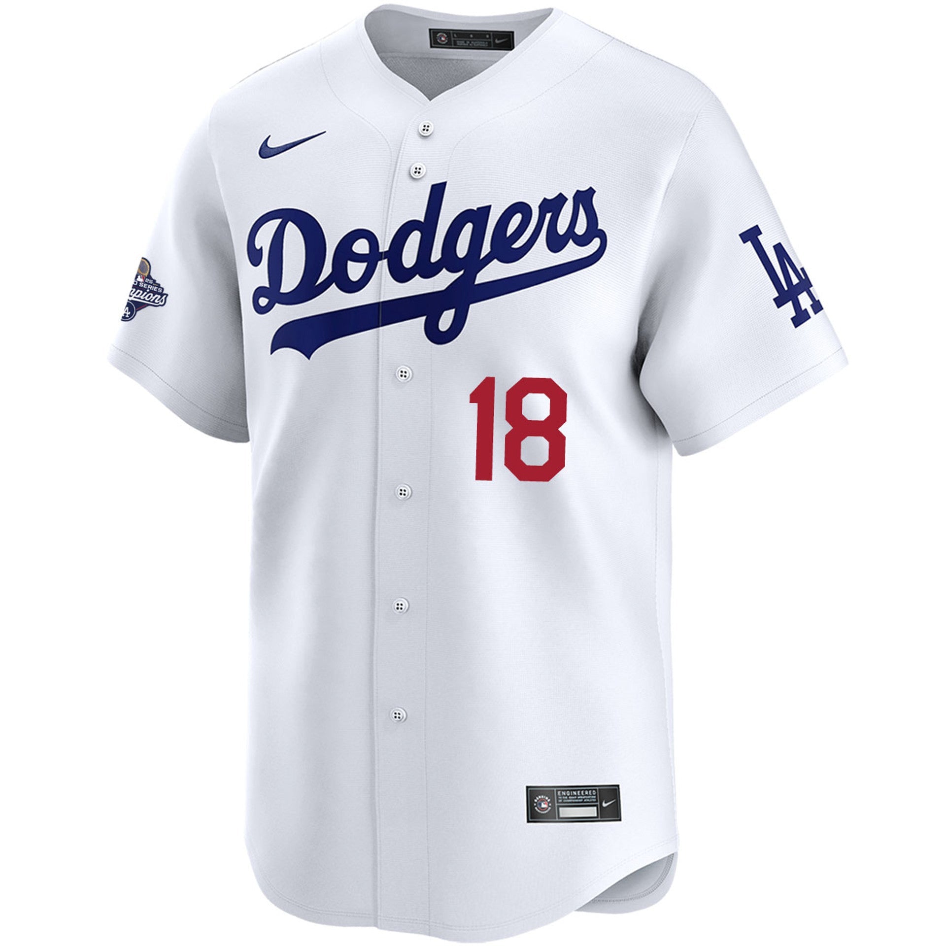 Yoshinobu Yamamoto Los Angeles Dodgers Nike 2025 World Series Champions Limited Jersey - White