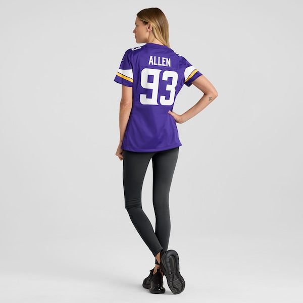 Jonathan Allen Minnesota Vikings Nike Women's Team Game Jersey -  Purple