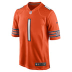 Justin Fields Chicago Bears Nike Player Game Jersey - Orange/White