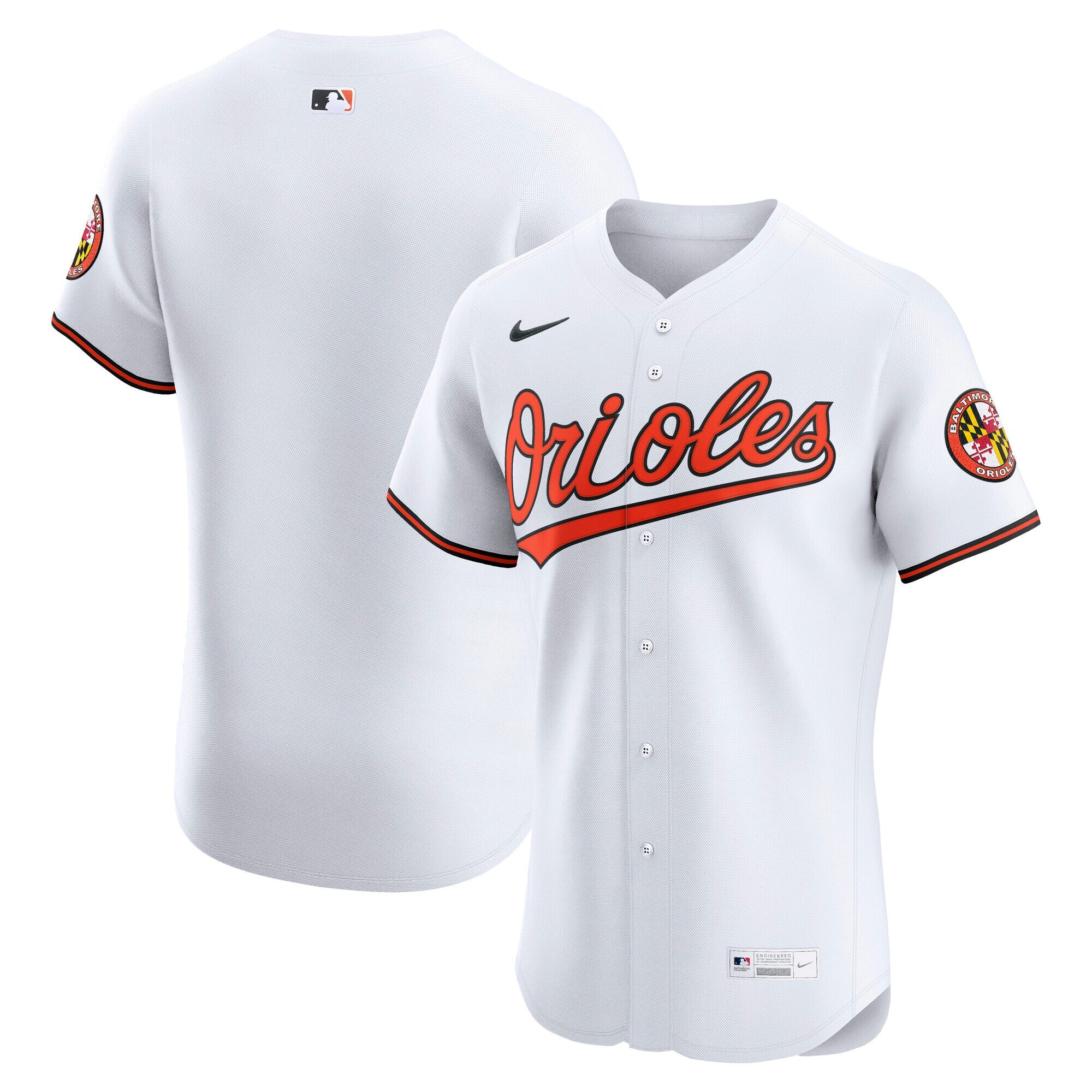 Baltimore Orioles Nike Alternate  Elite Jersey - Black/White/Orange