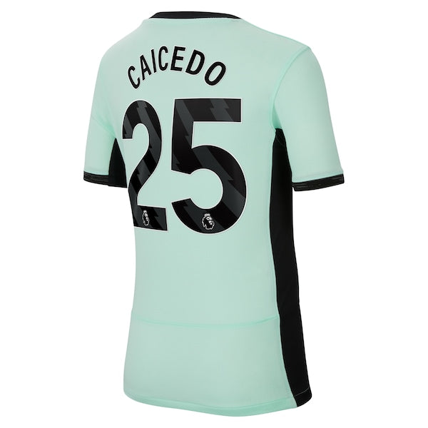 Moisés Caicedo Chelsea Nike Youth 2023/24 Third Stadium Replica Player Jersey - Mint