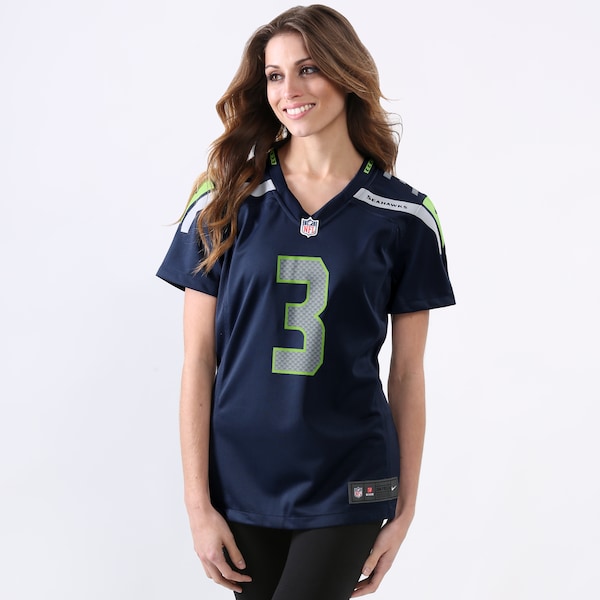Russell Wilson Seattle Seahawks Nike Women's Game Player Jersey - College Navy/Neon Green