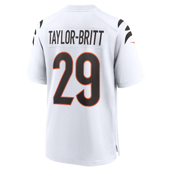 Cam Taylor-Britt Cincinnati Bengals Nike  Game Jersey -  White/Black/Orange