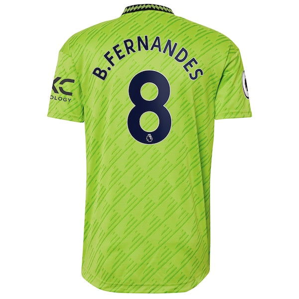 Bruno Fernandes Manchester United adidas 2022/23 Third Authentic Player Jersey - Neon Green