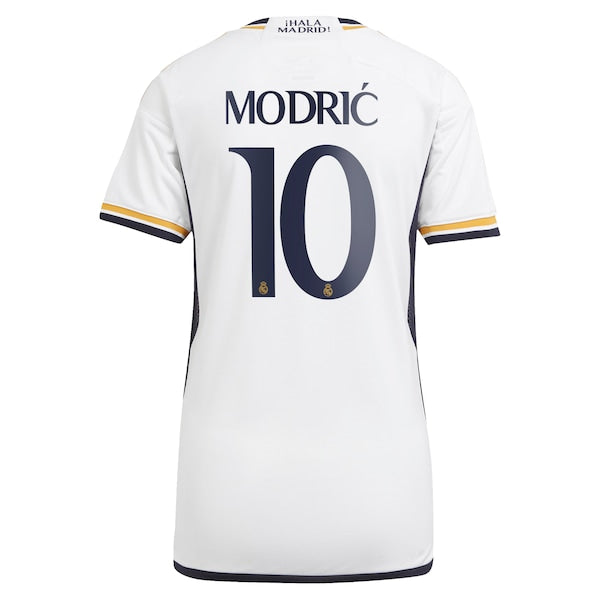 Luka Modric Los Merengues adidas Women's 2023/24 Home Replica Jersey - White/Navy