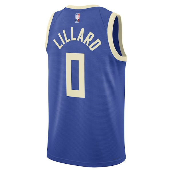 Damian Lillard Milwaukee Bucks Nike Unisex 2024/25 Swingman Player Jersey - City Edition - Royal