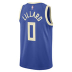 Damian Lillard Milwaukee Bucks Nike Unisex 2024/25 Swingman Player Jersey - City Edition - Royal