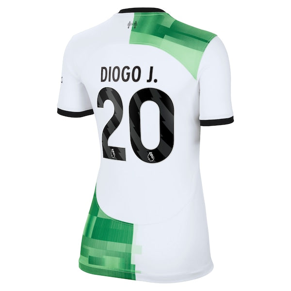 Diogo Jota Liverpool Nike Women's 2023/24 Away Replica Player Jersey - White/Red