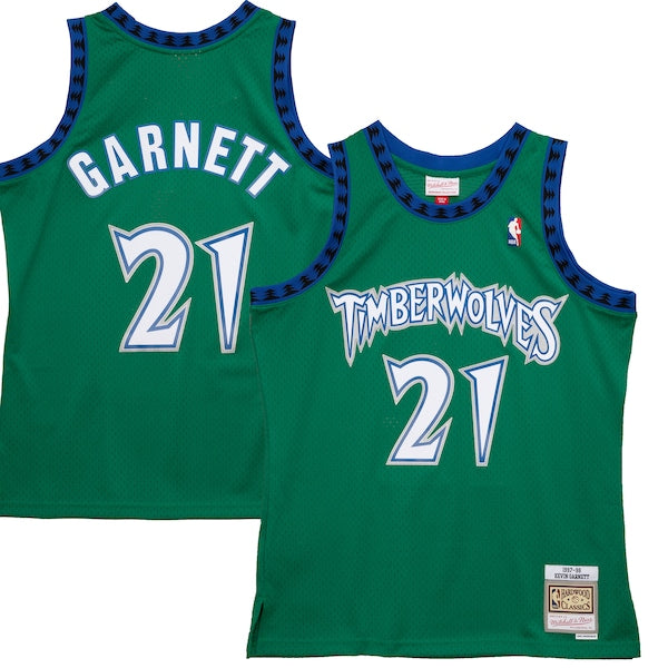Kevin Garnett Minnesota Timberwolves 1997/98 Hardwood Classics Reload 2.0 Swingman Jersey - Green