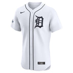 Detroit Tigers Nike Home Elite Patch Jersey - White