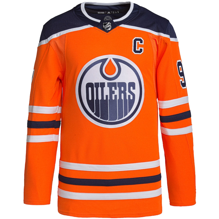 Connor McDavid Edmonton Oilers adidas Home Primegreen Authentic Pro Player - Jersey - Orange
