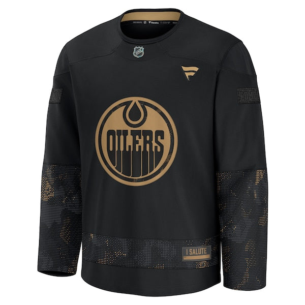 Edmonton Oilers  2024 Military Appreciation Practice Jersey - Black