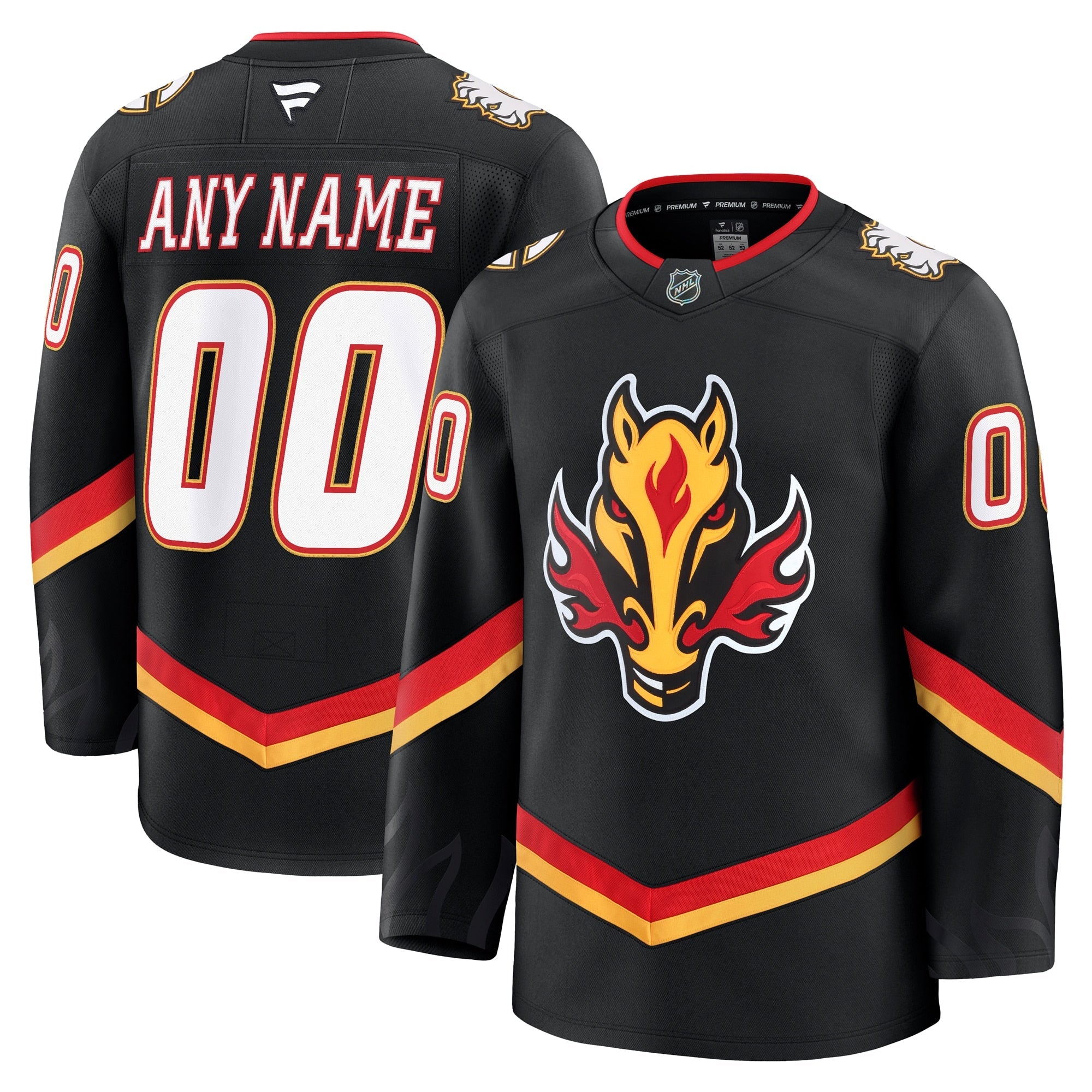 Calgary Flames  Away Premium Custom Jersey - White/Red/Black