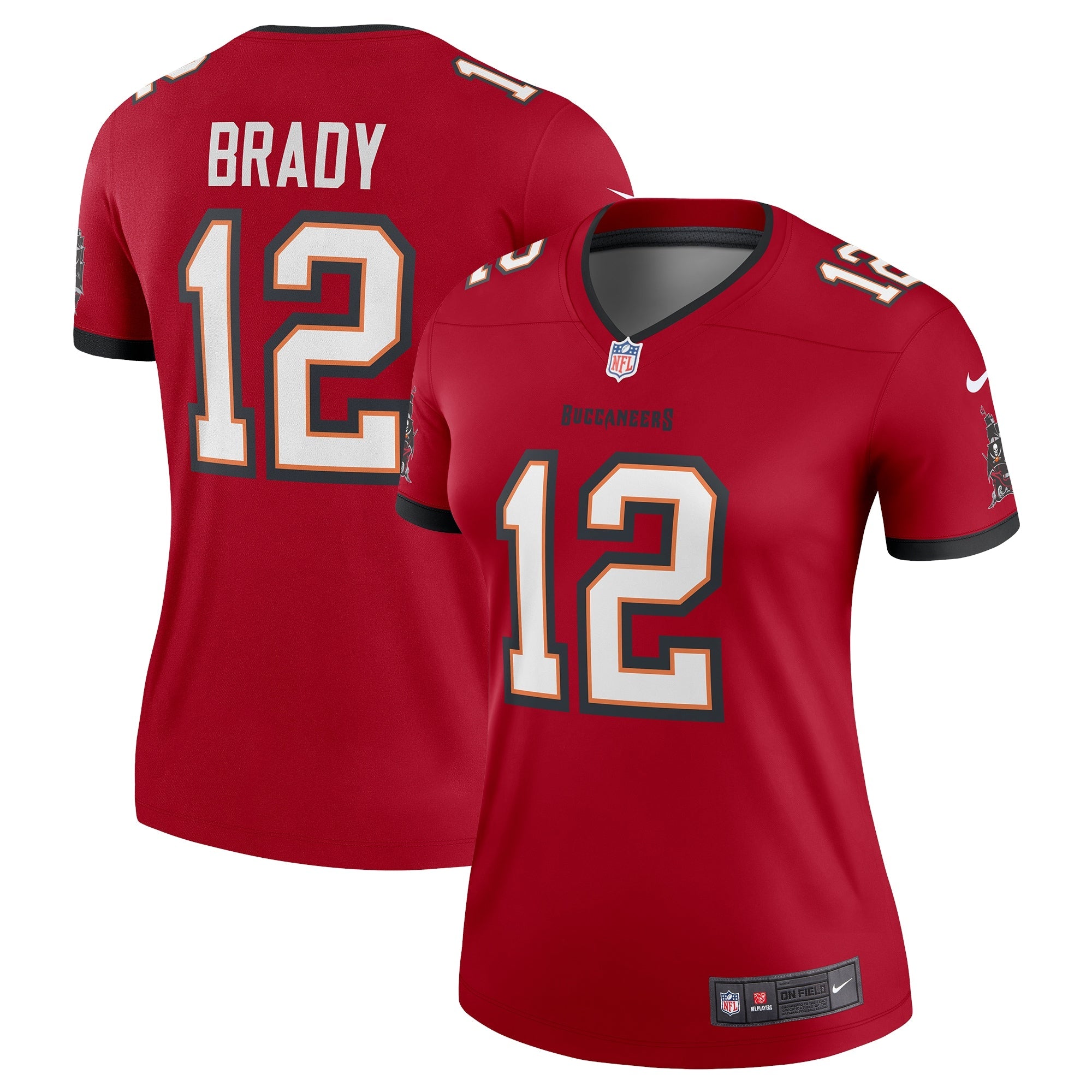 Tom Brady Tampa Bay Buccaneers Nike Women's Alternate Legend Jersey - Pewter/Red