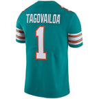 Tua Tagovailoa Miami Dolphins Nike Alternate Vapor Limited Jersey - Aqua/White