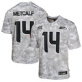 DK Metcalf Seattle Seahawks Nike Youth 2024 Salute to Service Game Jersey - Arctic Camo