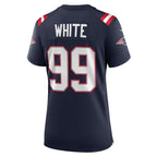 Keion White New England Patriots Nike Women's Team Game Jersey -  Navy/Red/White