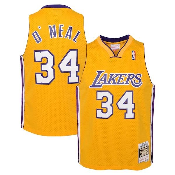 Shaquille O'Neal Los Angeles Lakers 1999/00 Hardwood Classics Swingman Jersey - Gold