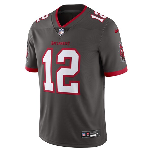 Tom Brady Tampa Bay Buccaneers Nike Alternate Vapor Untouchable Limited Jersey - Pewter/Red