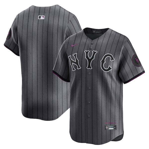New York Mets Nike 2024 City Connect Blank Limited Jersey - Graphite
