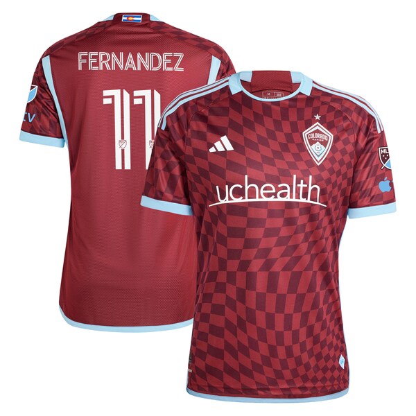 Omir Fernandez Colorado Rapids adidas 2024 One Flag Kit Authentic Player Jersey - Burgundy