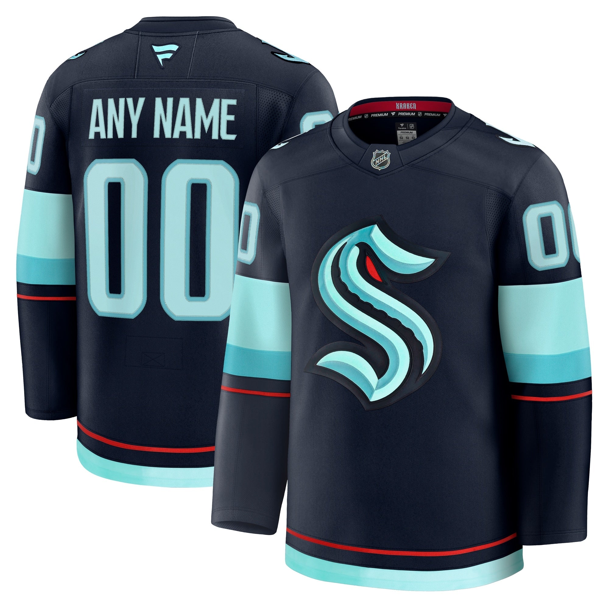 Seattle Kraken  Away Premium Custom Jersey - White/Navy