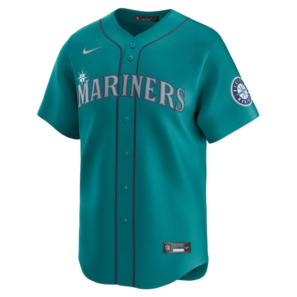 Men's Seattle Mariners Cal Raleigh Nike Alternate Limited Jersey -Teal/White
