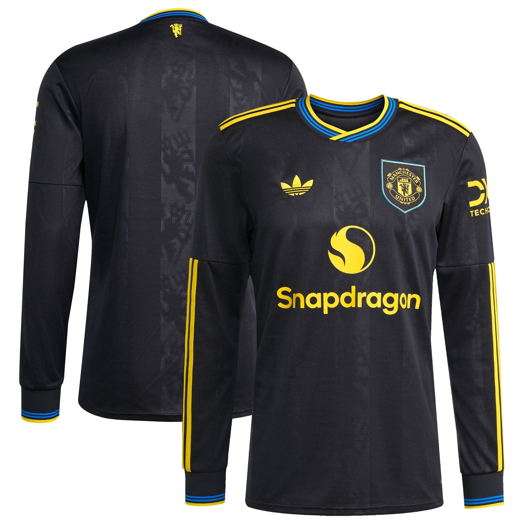 Manchester United adidas Home 2025/26 Replica Long Sleeve Jersey - Red/Black/White