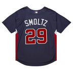 John Smoltz Atlanta Braves Cooperstown Collection Mesh Batting Practice Jersey - Navy