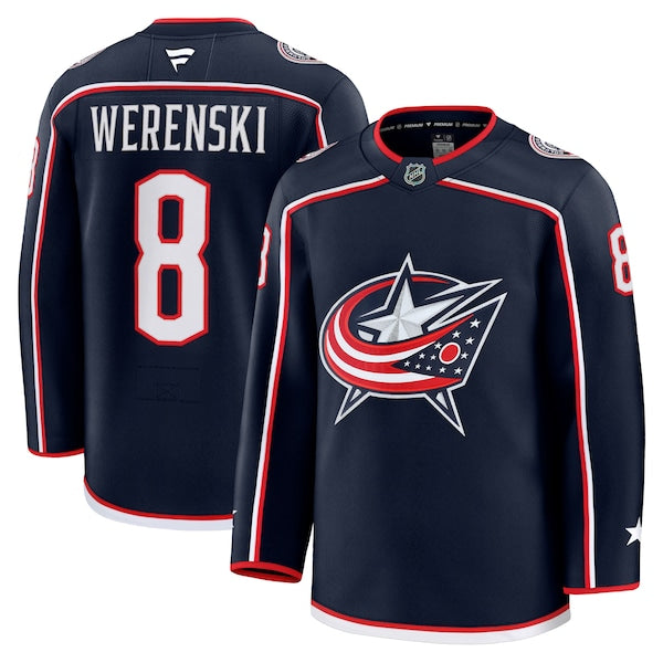 Zach Werenski Columbus Blue Jackets  Home Premium Jersey - Navy