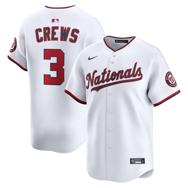 Dylan Crews Washington Nationals Nike Alternate Limited Player Jersey - White