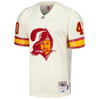 Mike Alstott Tampa Bay Buccaneers Chainstitch Legacy Jersey - Cream