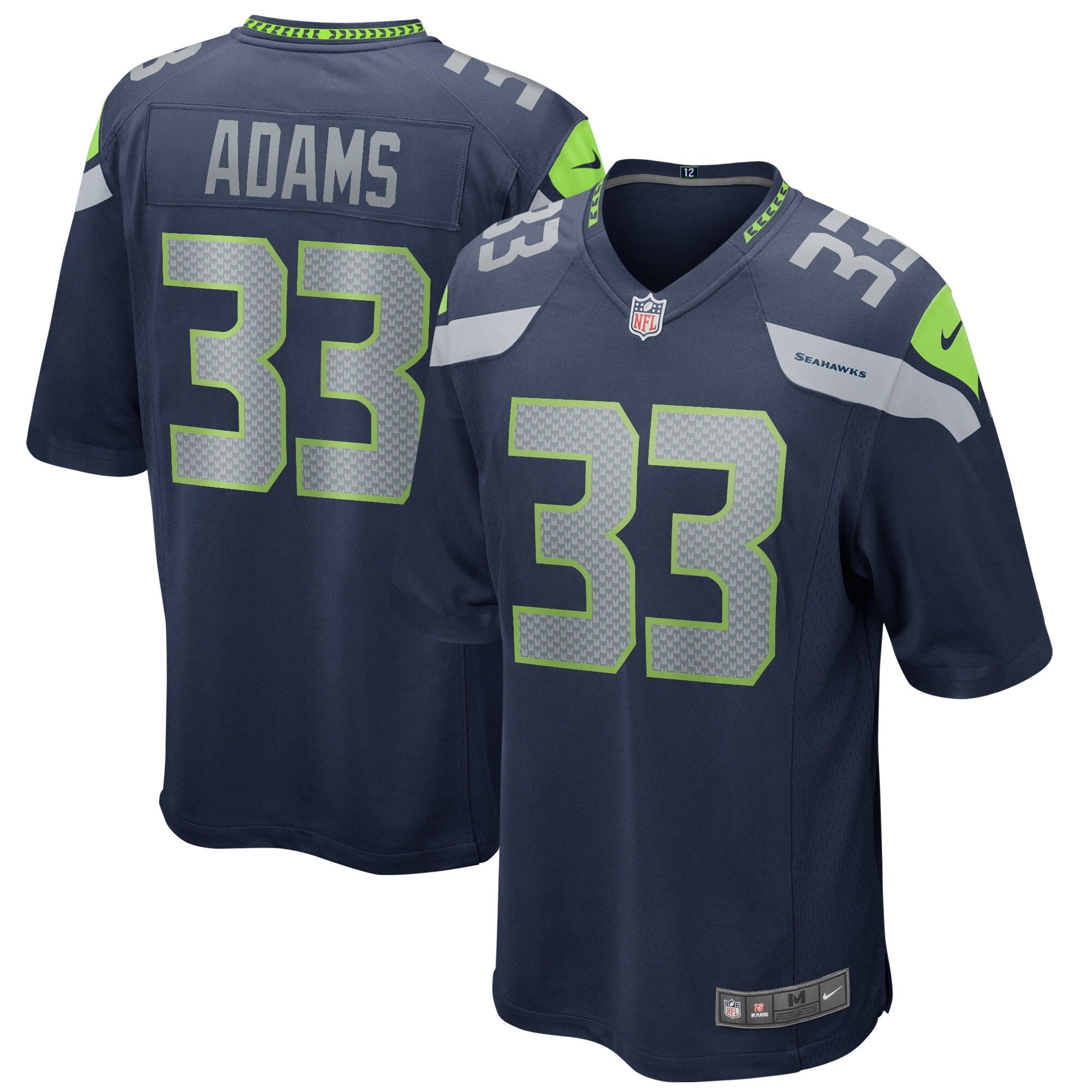 Jamal Adams Seattle Seahawks Nike  Game Jersey - Neon Green/Navy