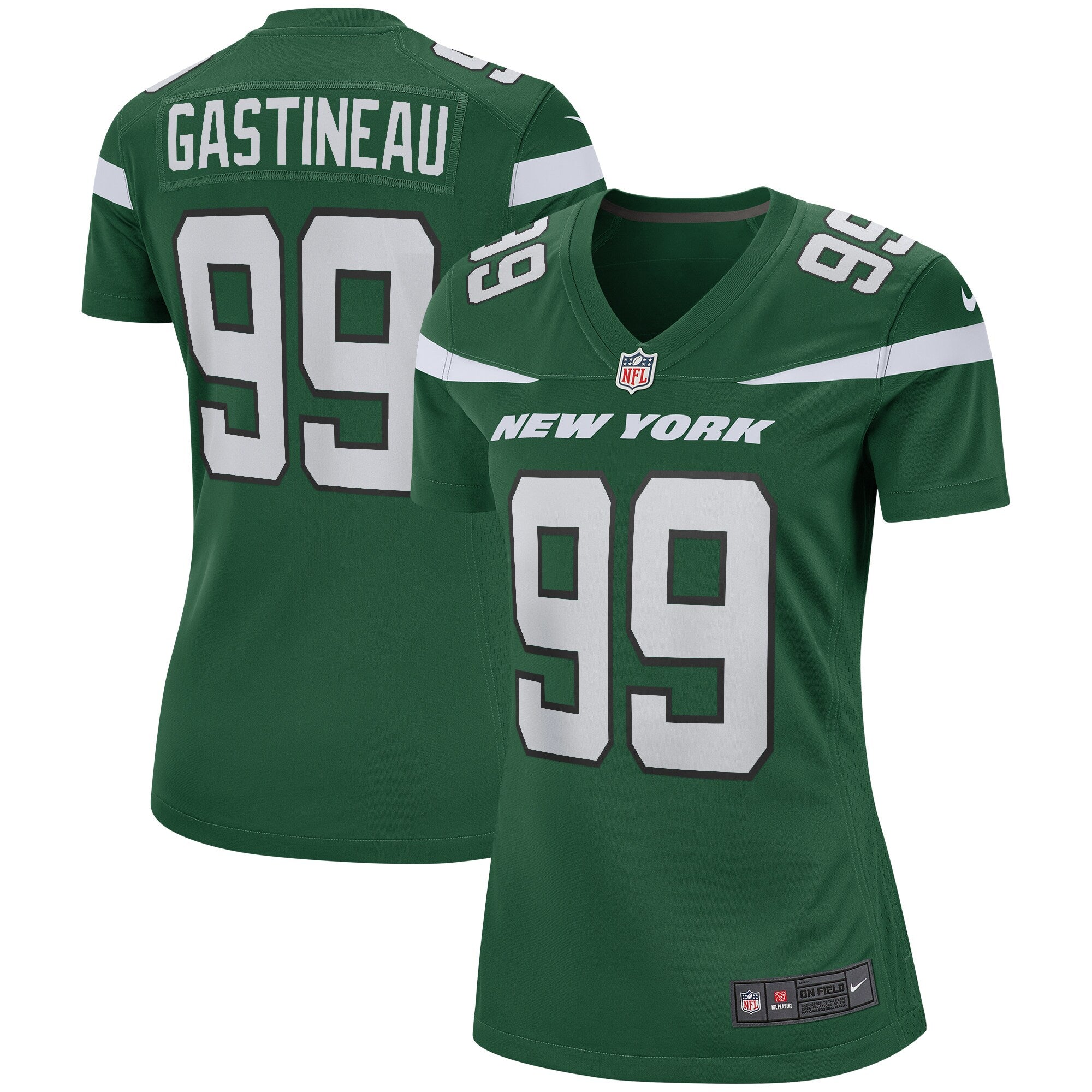 Mark Gastineau New York Jets Nike Women's Legacy Retired Player Game Jersey - White/Green