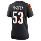 TJ Pesefea Cincinnati Bengals Nike Women's Team Game Jersey -  Black