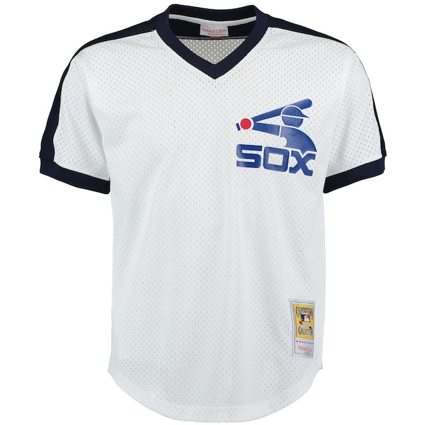 Carlton Fisk Chicago White Sox Cooperstown Mesh Batting Practice Jersey - White