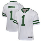 Ahmad Sauce Gardner New York Jets Nike Youth Game Jersey - Legacy White/Black/Green