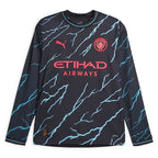 Manchester City Puma 2023/24 Third Long Sleeve Replica Jersey - Navy