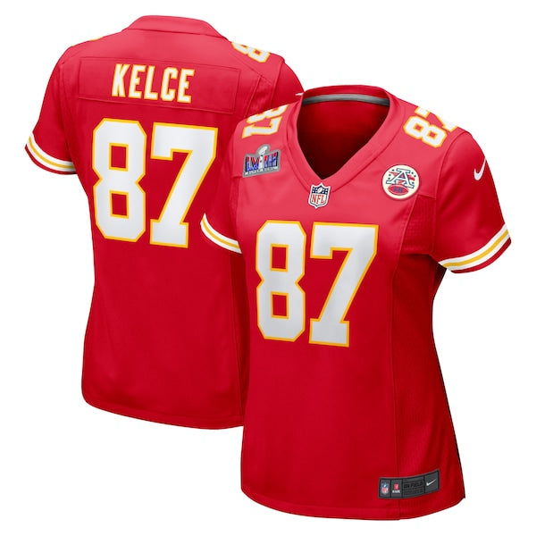 Travis Kelce Kansas City Chiefs Nike Women's Super Bowl LVIII Game Jersey - Red