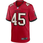 Devin White Tampa Bay Buccaneers Nike Player Game Jersey - Red/Pewter