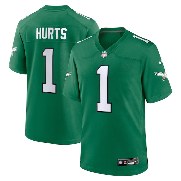 Jalen Hurts Philadelphia Eagles Nike Alternate Game Player Jersey - Kelly Green/White/Black/Green