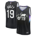 Ace Bailey Utah Jazz  Youth 2025 NBA Draft First Round Pick Fast Break Replica Jersey - Statement Edition - Black