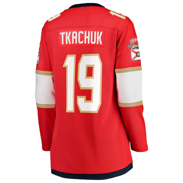 Matthew Tkachuk Florida Panthers  Women's 2025 Stanley Cup Final Home Breakaway Player Jersey - Red