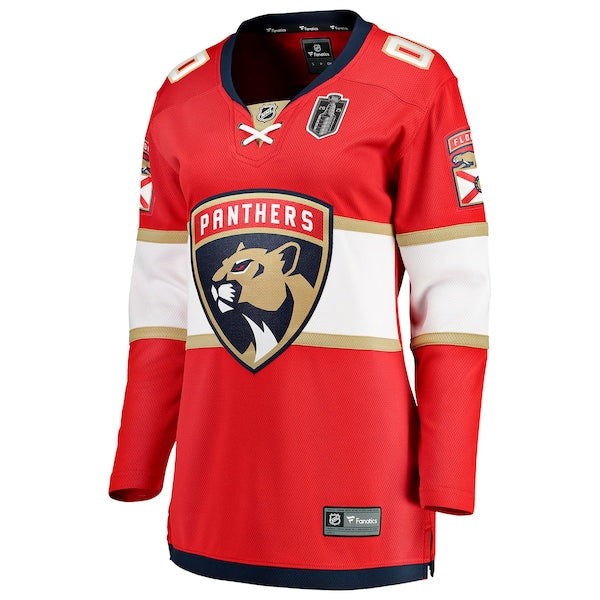 Florida Panthers  Women's 2025 Stanley Cup Final Home Breakaway Custom Jersey - Red