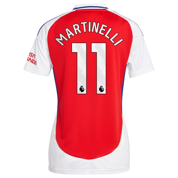 Gabriel Martinelli Arsenal adidas Women's 2024/25 Home Replica Player Jersey – Red